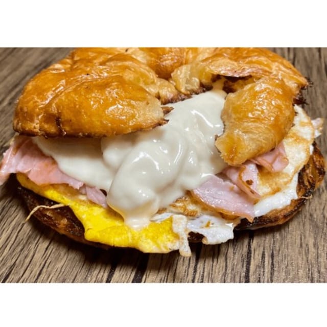 Ham, Egg & Cheese Sandwich.
