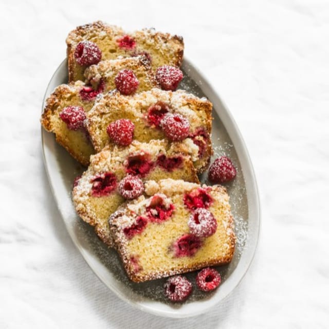 Raspberry Crumb Cake.