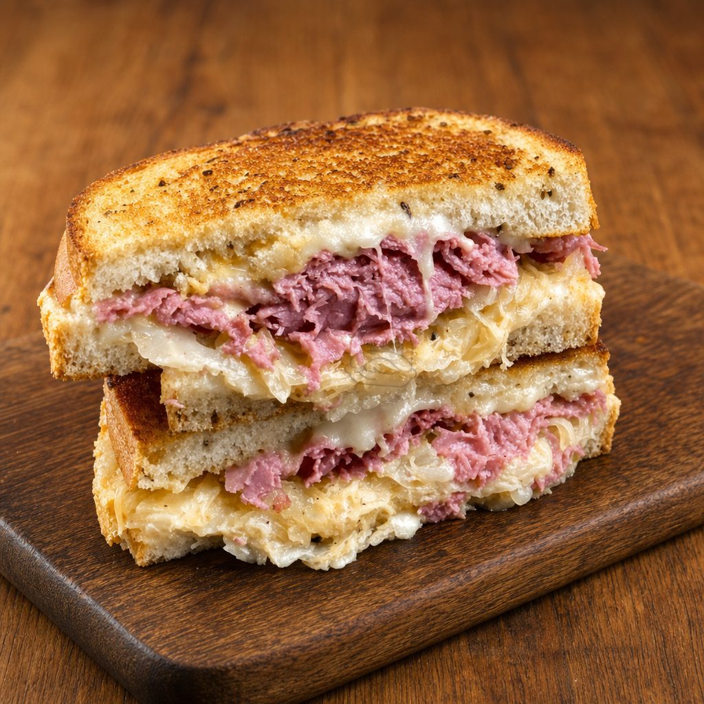 Grilled Reuben Sandwich.