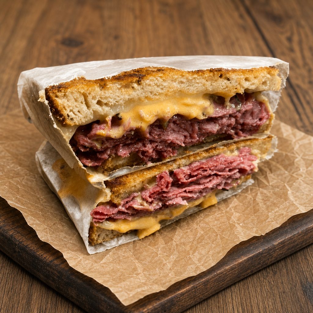 Hot Pastrami Sandwich.