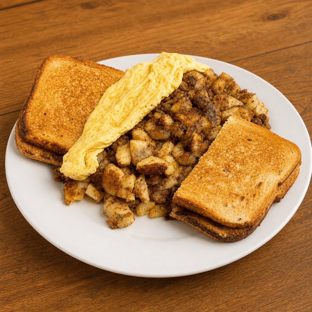 2 Eggs, Toast & Homefries.
