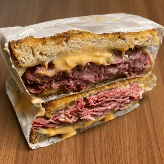 Hot Pastrami Sandwich.