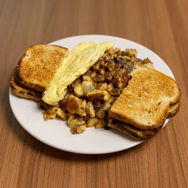 2 Eggs, Toast & Homefries.